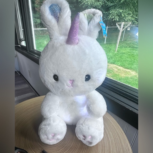 FAO Schwarz 15" Glow Brights LED with Sound Bunnycorn Toy Plush - Picture 1 of 5